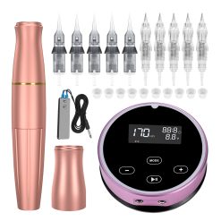 New Permanent Makeup Machine Tattoo Rotary Pen Kit Mini Power Equipment 3D Microblading Tattoo Gun Set