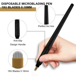 Disposable Microblading Pen with 21U/14F/18U 0.18mm/0.15M...